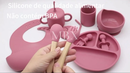 Kit 8 Peças de Talheres de Silicone para Bebês e Crianças