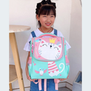 Mochila Escolar Infantil Menino Menina Dinossauro Gatinho de Costas