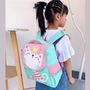 Mochila Escolar Infantil Menino Menina Dinossauro Gatinho de Costas