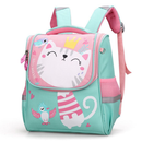 Mochila Escolar Infantil Menino Menina Dinossauro Gatinho de Costas