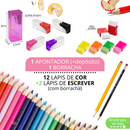 Kit Material Escolar Menina Completo Com ou Sem Mochila Feminina Escolar Material Estojo Escolar Feminino