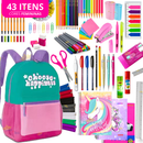 Kit Material Escolar Menina Completo Com ou Sem Mochila Feminina Escolar Material Estojo Escolar Feminino