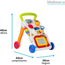 Andador Infantil Educativo Musical Brinquedo Didático Bebê Centro de Atividades Multmaxx