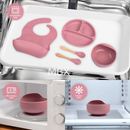 Kit 8 Peças de Talheres de Silicone para Bebês e Crianças