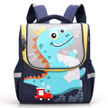 Mochila Escolar Infantil Menino Menina Dinossauro Gatinho de Costas
