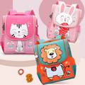 Mochila Escolar Infantil Menino Menina Dinossauro Gatinho de Costas