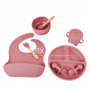 Kit 8 Peças de Talheres de Silicone para Bebês e Crianças