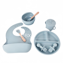 Kit 8 Peças de Talheres de Silicone para Bebês e Crianças