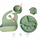 Kit 8 Peças de Talheres de Silicone para Bebês e Crianças