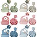 Kit 8 Peças de Talheres de Silicone para Bebês e Crianças