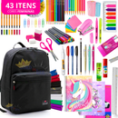 Kit Material Escolar Menina Completo Com ou Sem Mochila Feminina Escolar Material Estojo Escolar Feminino