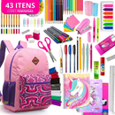 Kit Material Escolar Menina Completo Com ou Sem Mochila Feminina Escolar Material Estojo Escolar Feminino