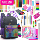 Kit Material Escolar Menina Completo Com ou Sem Mochila Feminina Escolar Material Estojo Escolar Feminino