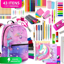 Kit Material Escolar Menina Completo Com ou Sem Mochila Feminina Escolar Material Estojo Escolar Feminino