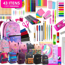 Kit Material Escolar Menina Completo Com ou Sem Mochila Feminina Escolar Material Estojo Escolar Feminino
