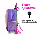 Kit mochila escolar infantil Stitch + Lancheira Térmica + Estojo de Rodinhas Reforçada