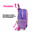 Kit mochila escolar infantil Stitch + Lancheira Térmica + Estojo de Rodinhas Reforçada