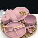 Kit 8 Peças de Talheres de Silicone para Bebês e Crianças