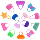 79Pcs/Set Roupas Para Bonecas Acessórios Botas De Mini Bolsas De Vestido Coroa Óculos De Cabide