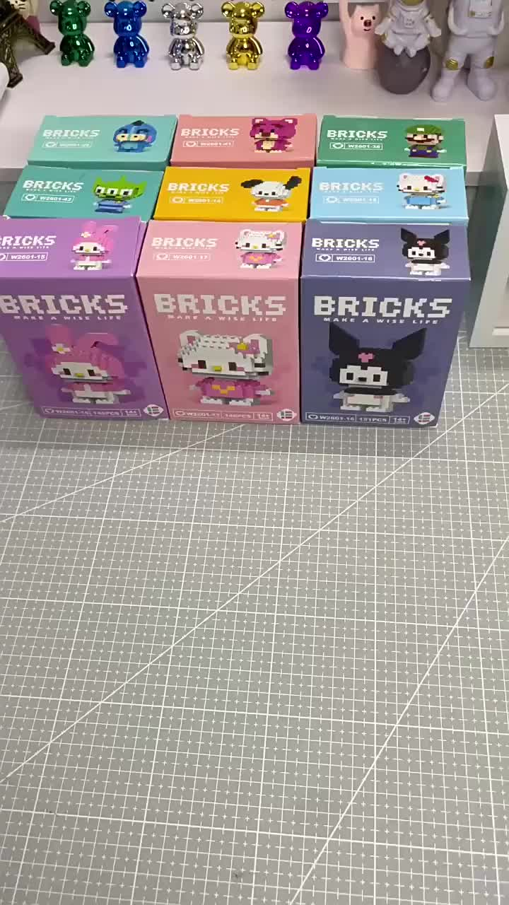 Mini Blocos de Montar Lego-Compatíveis Mini Micro Blocos de Animais - Conjunto de Construção Criativo para Crianças,