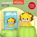 Mini Blocos de Montar Lego-Compatíveis Mini Micro Blocos de Animais - Conjunto de Construção Criativo para Crianças,