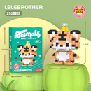 Mini Blocos de Montar Lego-Compatíveis Mini Micro Blocos de Animais - Conjunto de Construção Criativo para Crianças,