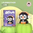 Mini Blocos de Montar Lego-Compatíveis Mini Micro Blocos de Animais - Conjunto de Construção Criativo para Crianças,