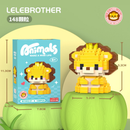 Mini Blocos de Montar Lego-Compatíveis Mini Micro Blocos de Animais - Conjunto de Construção Criativo para Crianças,