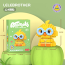 Mini Blocos de Montar Lego-Compatíveis Mini Micro Blocos de Animais - Conjunto de Construção Criativo para Crianças,