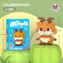 Mini Blocos de Montar Lego-Compatíveis Mini Micro Blocos de Animais - Conjunto de Construção Criativo para Crianças,