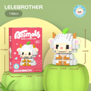 Mini Blocos de Montar Lego-Compatíveis Mini Micro Blocos de Animais - Conjunto de Construção Criativo para Crianças,