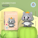 Mini Blocos de Montar Lego-Compatíveis Mini Micro Blocos de Animais - Conjunto de Construção Criativo para Crianças,